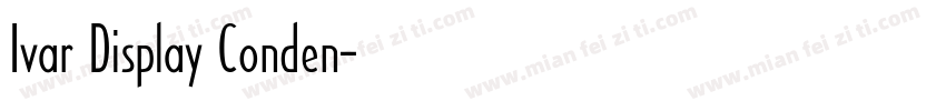 Ivar Display Conden字体转换